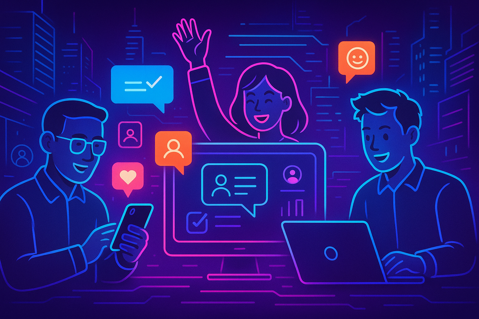 Illustration of No Image Subjects Yet in a No Image Backgrounds Yet setting, with a happy mood.